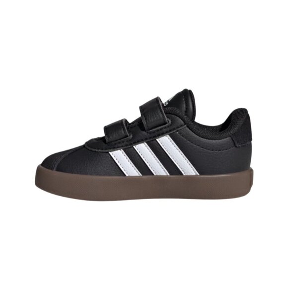 Adidas Kid's Unisex VL Court 3.0 CF I Leather Sneaker Black - Picture 2 of 6